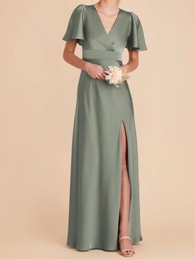 Birdy Grey Sea Glass Bridesmaid Dress - Matte Satin